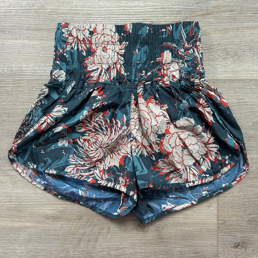 Free People FP Movement XS The Way Home Shorts High Rise Lined Floral 2"